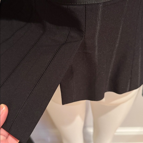 HOST PIC NANETTE LEPORE BLACK TUXEDO JACKET EMBELLISHED LARGE RHINESTONE CLOSE 2